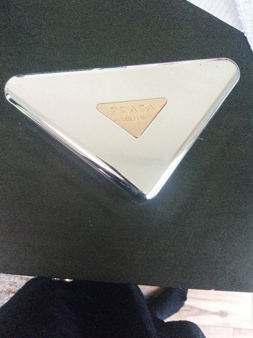 AUTHENTIC Prada Silver clutch. SUPER COOL!! Never worn
